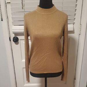 Sag Harbor Petite Tan Knit Top